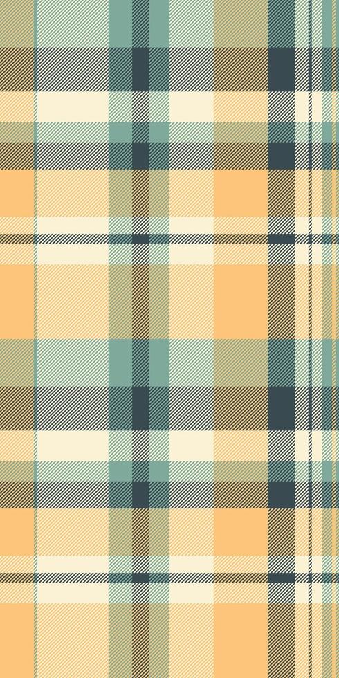 Subtle pastel plaid pattern in soft orange, teal, and beige. Perfect for textile designs, website backgrounds, or crafting projects. Evokes a feeling of warmth and tranquility. vector
