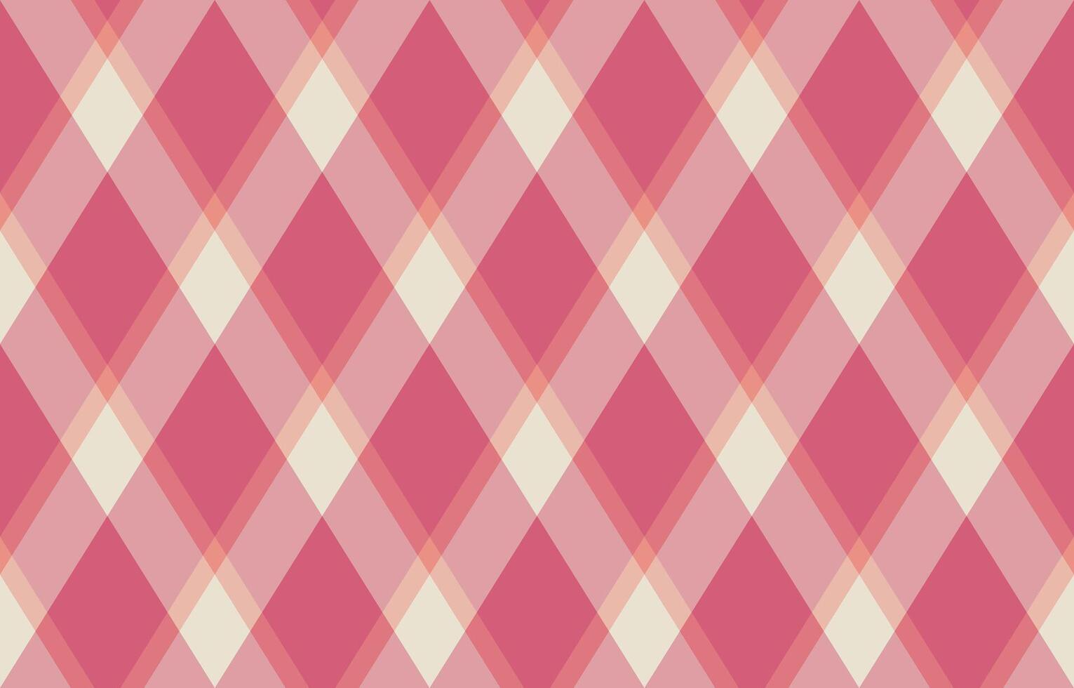 Elegant pink and cream diagonal plaid pattern. Perfect for textile design, backgrounds, or website textures. vector