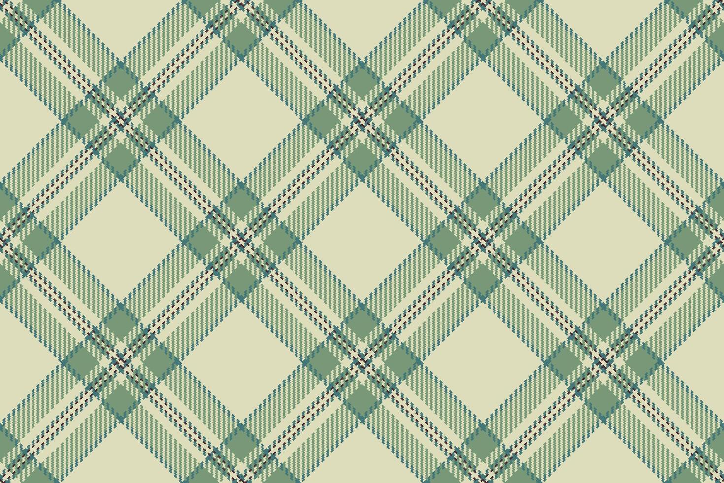 Elegant diagonal plaid pattern in soft green and beige tones. Perfect for textile design, fashion, home decor, or website backgrounds. vector