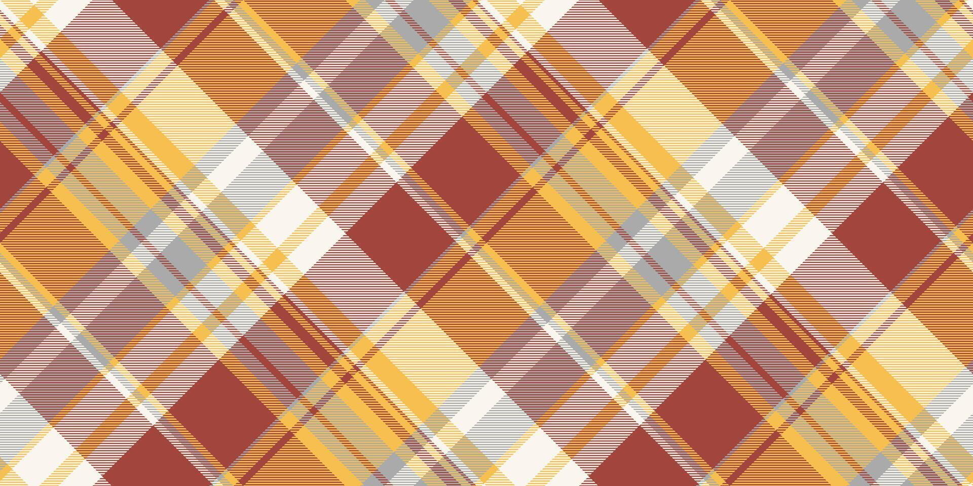 Warm autumnal plaid pattern. Perfect for textile design, fall fashion, and seasonal branding. This diagonal check design evokes comfort and nostalgia, ideal for creating cozy and stylish visuals. vector