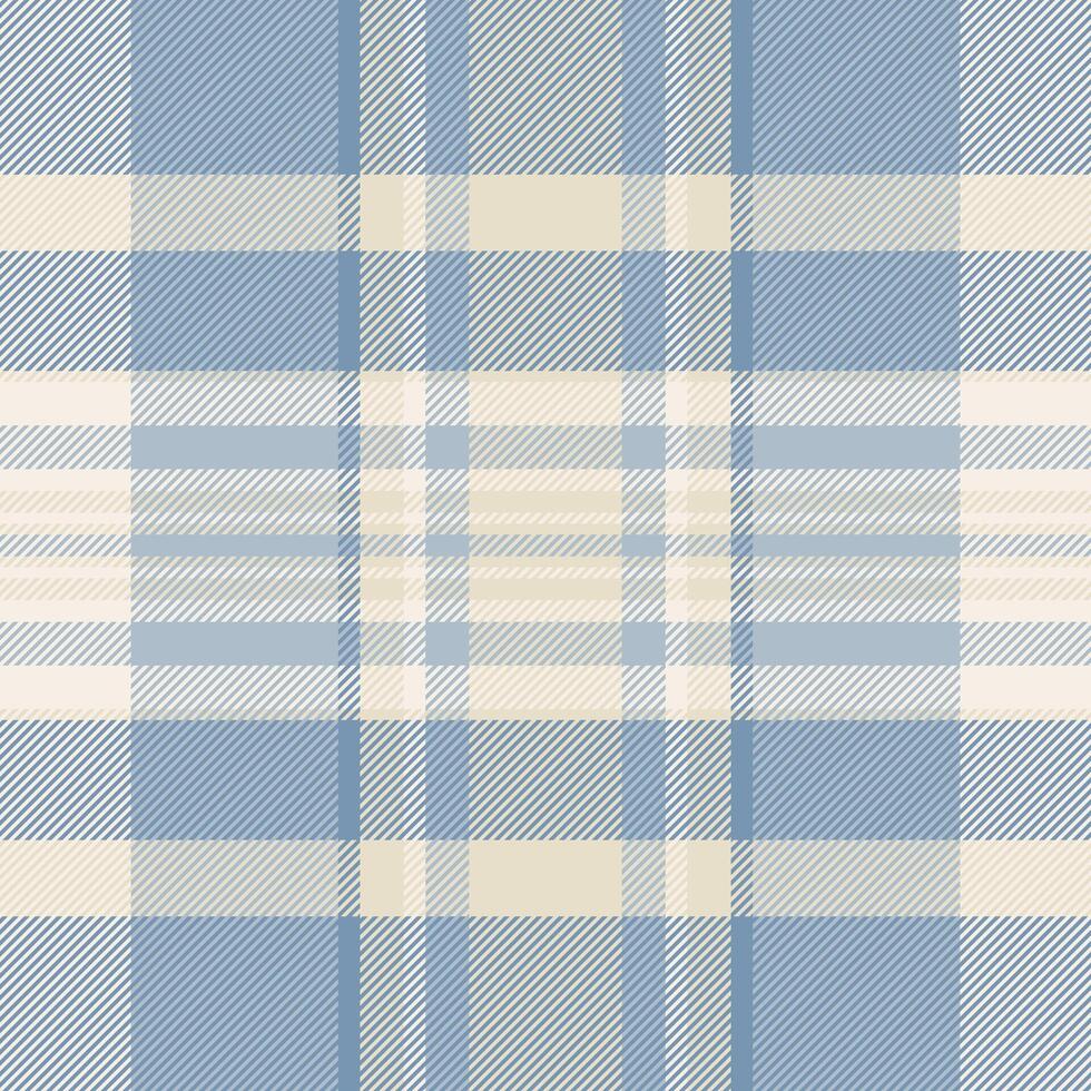 Subtle blue and cream plaid pattern. Perfect for textile design, website backgrounds, or stationery. A calming, classic texture evoking feelings of comfort and sophistication. vector