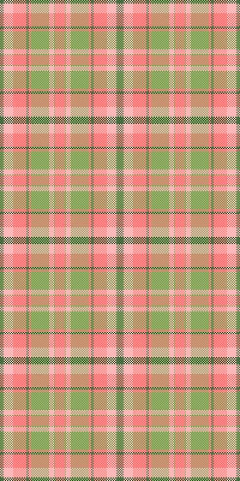 Pastel pink and green plaid pattern. Perfect for textile design, website backgrounds, or crafting projects. This cheerful, seamless texture evokes feelings of spring and warmth. vector