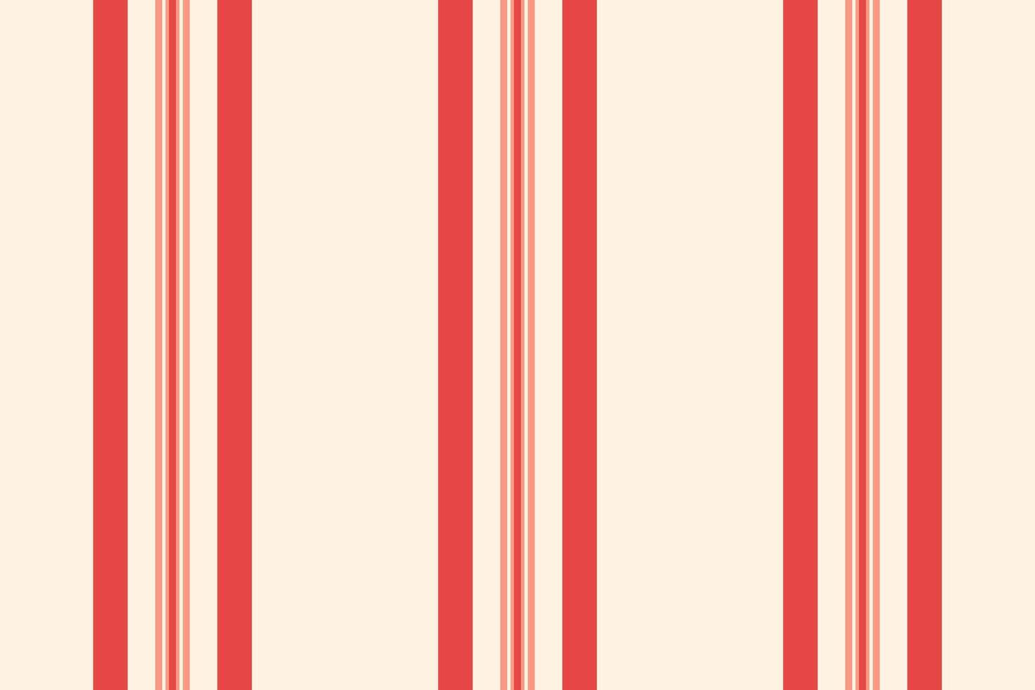 Classic red and cream striped pattern. Versatile background for graphic design, web projects, or textile design. Timeless style for vintage or modern aesthetics. vector