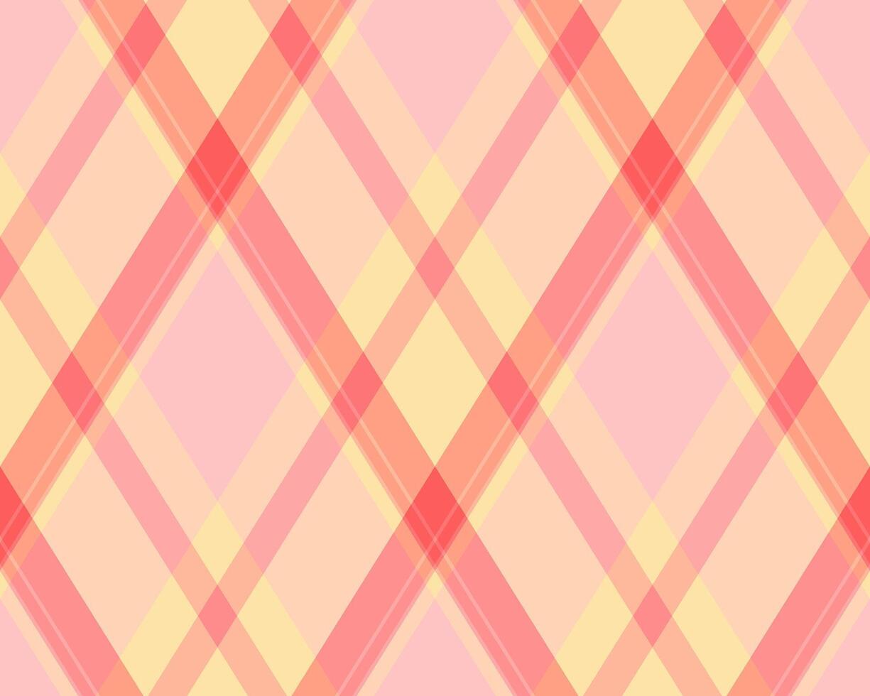 Soft pastel pink and peach plaid pattern. Ideal for textile design, backgrounds, packaging, and feminine branding. vector