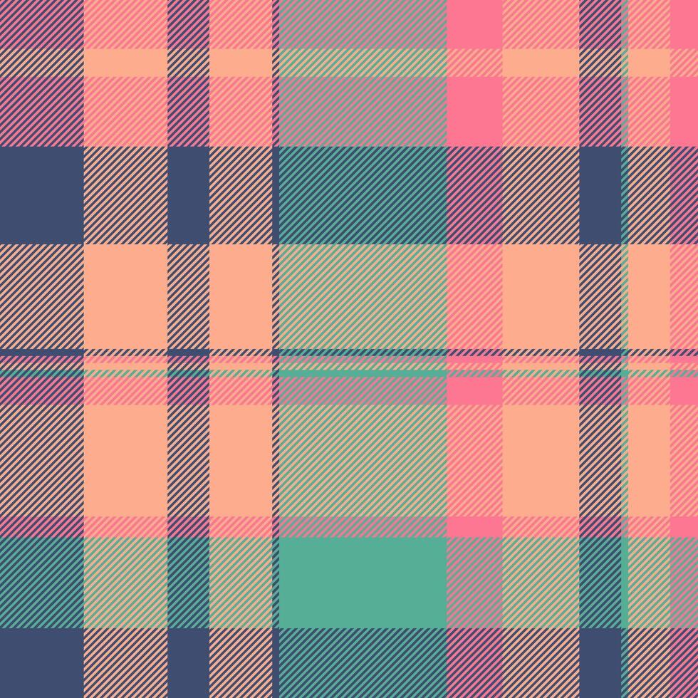 Vibrant pastel plaid pattern. Perfect for textile designs, website backgrounds, or fashion illustrations. This cheerful, intersecting lines create a modern, stylish texture. vector