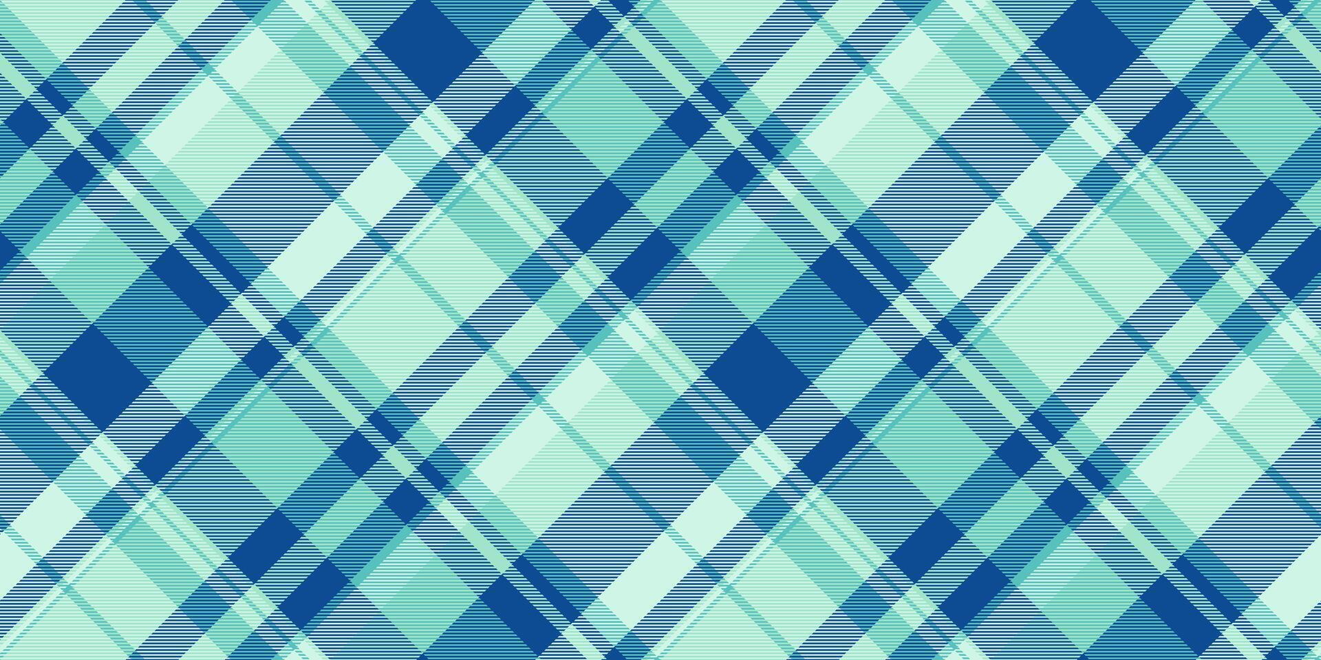 Stylish plaid pattern in cool blues and greens. Versatile graphic background for fashion, design, or marketing projects. Adds texture and visual interest. vector