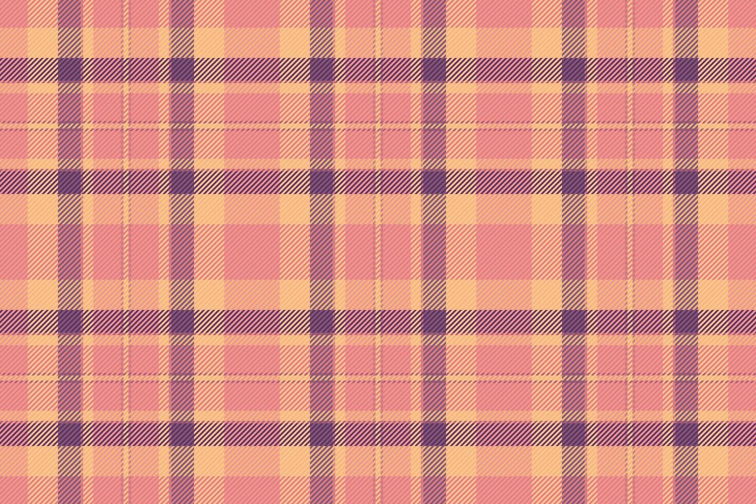 Subtle pastel plaid pattern in peach, beige, and mauve. Perfect for textile design, apparel, or website backgrounds. Evokes feelings of warmth, comfort, and gentle sophistication. vector