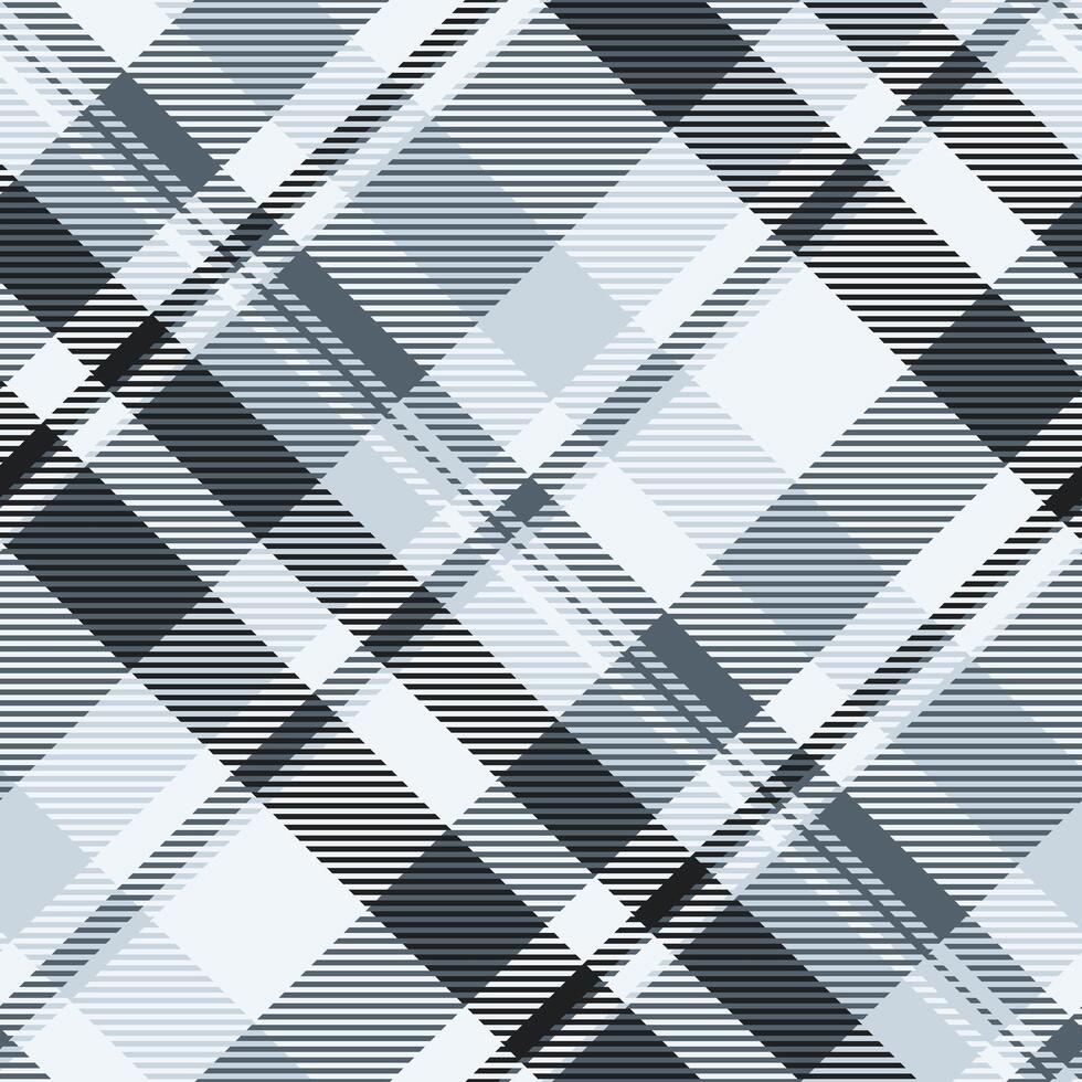 Stylish grayscale plaid pattern. Perfect for textile design, backgrounds, or website textures. Modern geometric design with intersecting lines creates a sophisticated, timeless aesthetic. vector