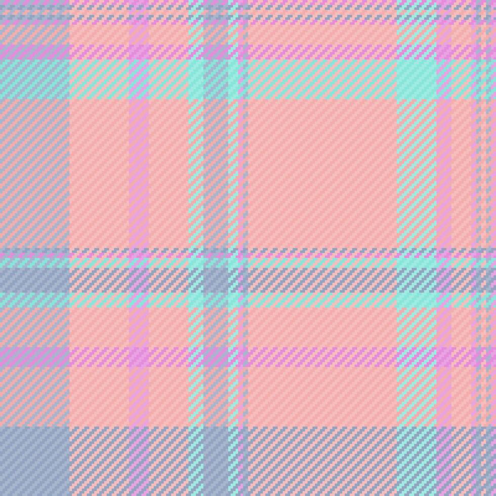Pastel plaid pattern, soft and calming. Ideal for backgrounds, textiles, or design accents. Adds a gentle, colorful touch to any project. vector