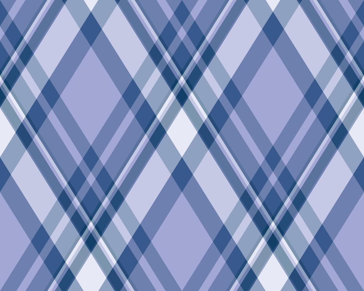 Elegant diagonal plaid pattern in soft blue hues. Perfect for backgrounds, textiles, or fashion designs. vector