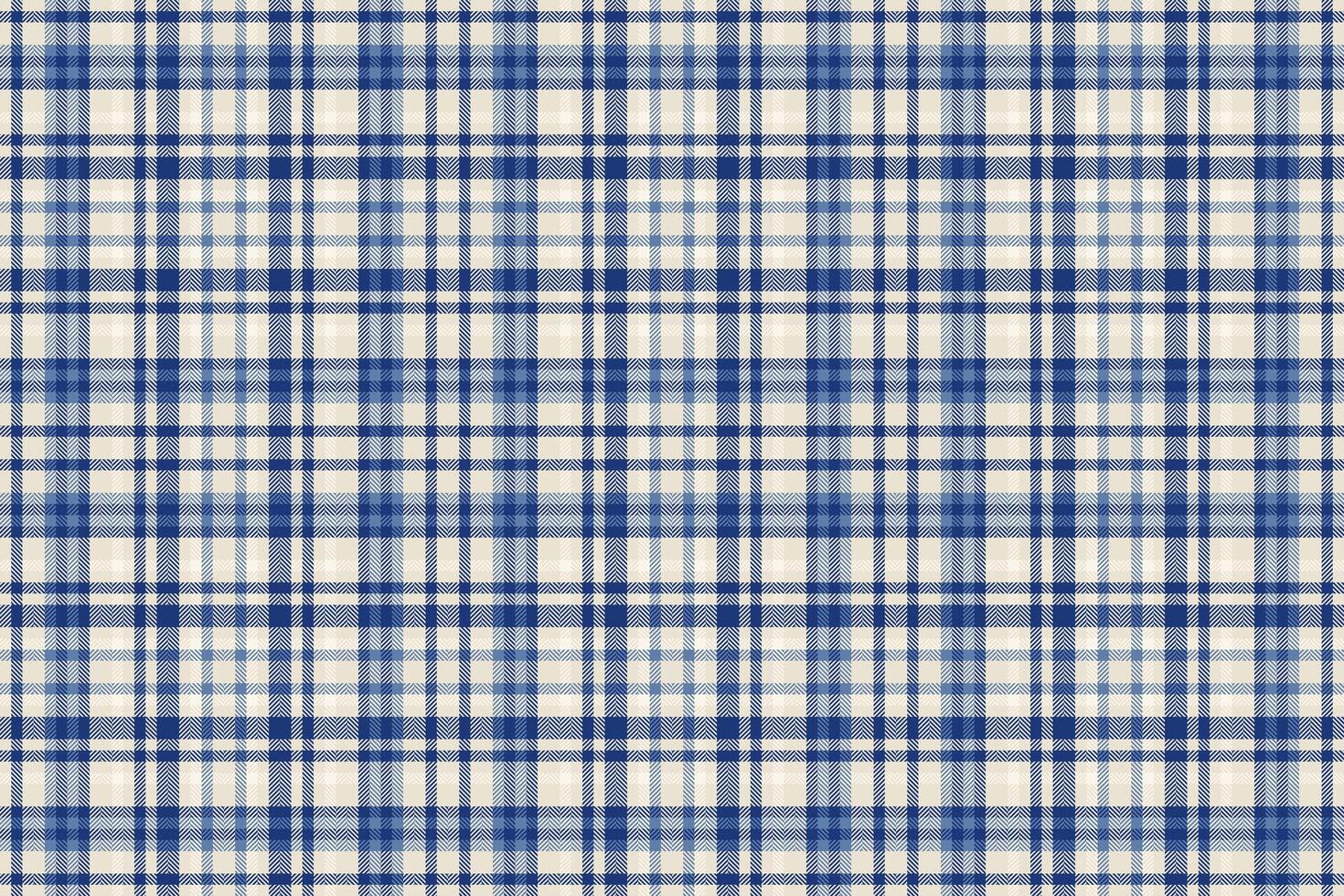 Classic blue and beige plaid pattern. A versatile backdrop perfect for design elements, textiles, or creating a cozy, traditional feel. vector