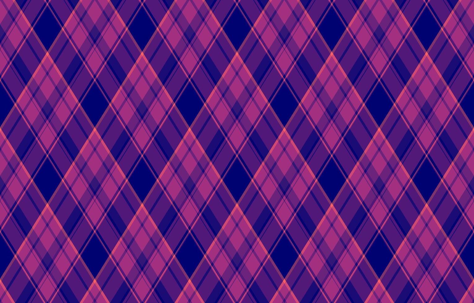 Argyle patern of geometric rhombus. Harlequin check wallpaper design. Classic diamond shaped textile material for web background, print fabric clothing, sweater, wrapping paper, gift card, invitation vector