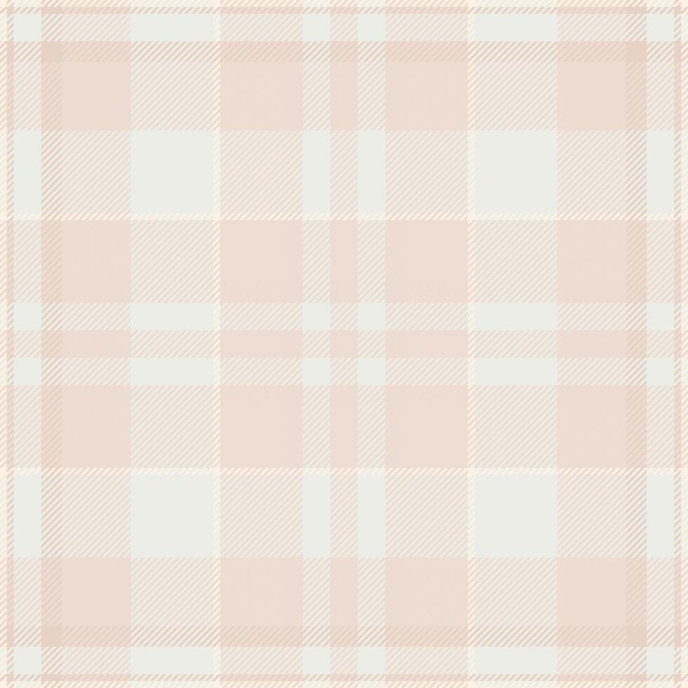 Elegant blush pink and offwhite plaid pattern. Perfect for textile design, website backgrounds, or branding projects needing a soft, sophisticated aesthetic. vector