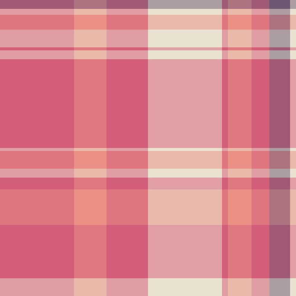 Soft pink plaid pattern with intersecting lines. Serene, versatile backdrop for design, textiles, or presentations. A calming, modern aesthetic. vector