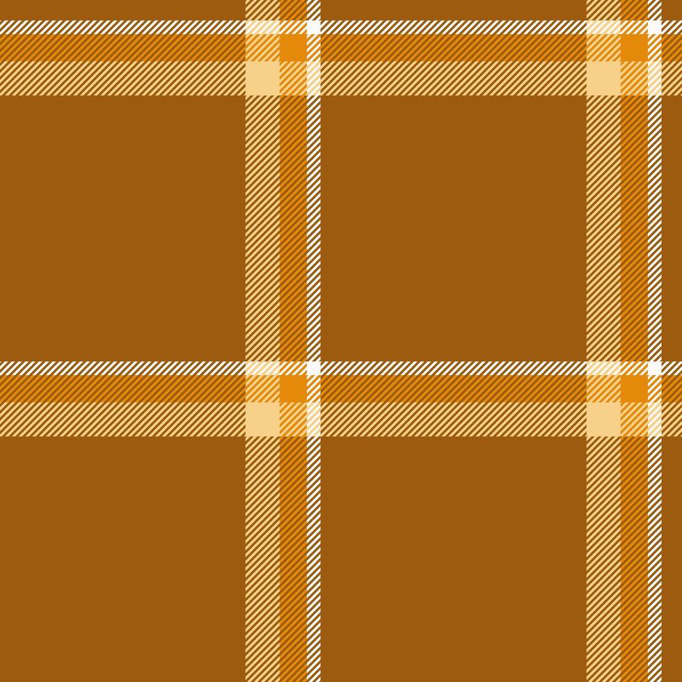 Elegant brown and gold plaid pattern. Perfect for textile design, autumnal themes, or as a stylish background. This seamless texture evokes feelings of warmth and sophistication. vector
