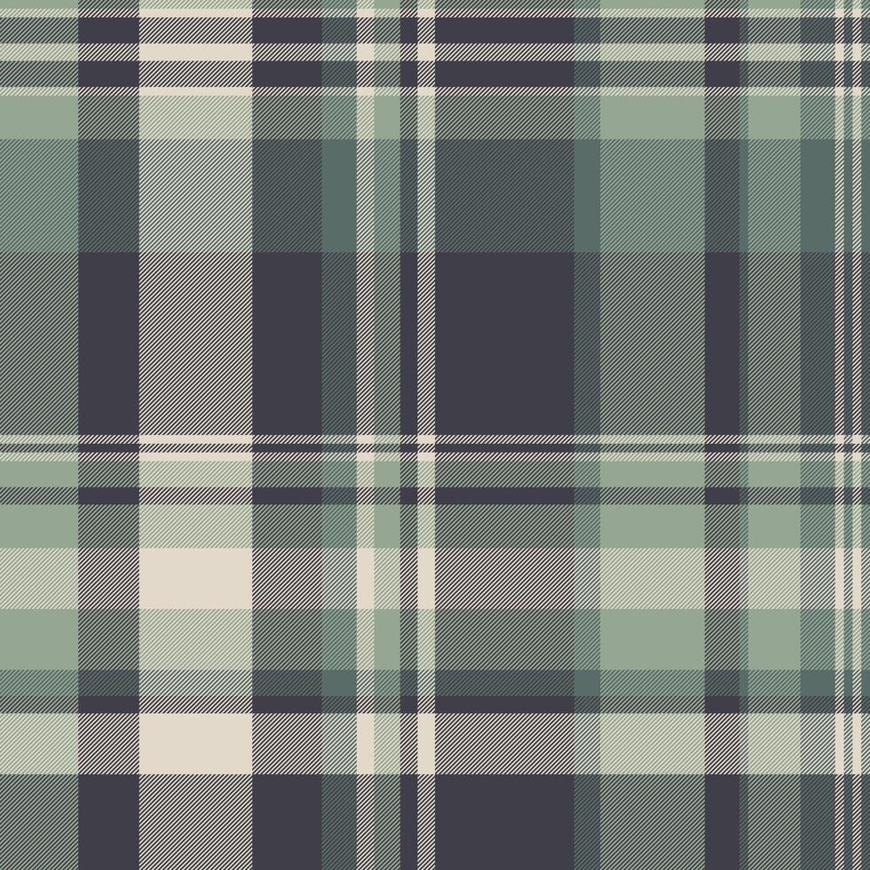Sophisticated muted green and gray plaid pattern. Perfect for textile design, fashion, or website backgrounds. Evokes feelings of calmness and understated elegance. vector