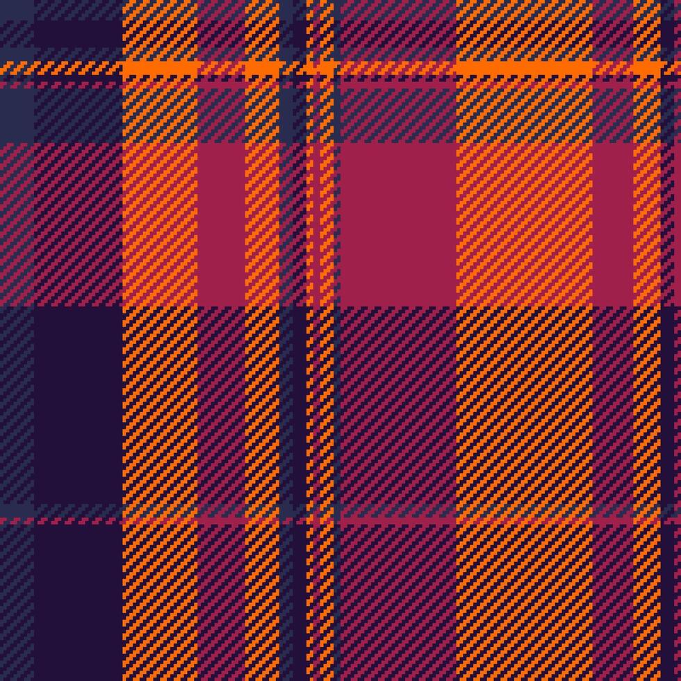 Vibrant autumnal plaid pattern in deep crimson, burnt orange, and navy. Perfect for fallthemed designs, textiles, or backgrounds. The rich colors and intricate weave evoke warmth and comfort. vector
