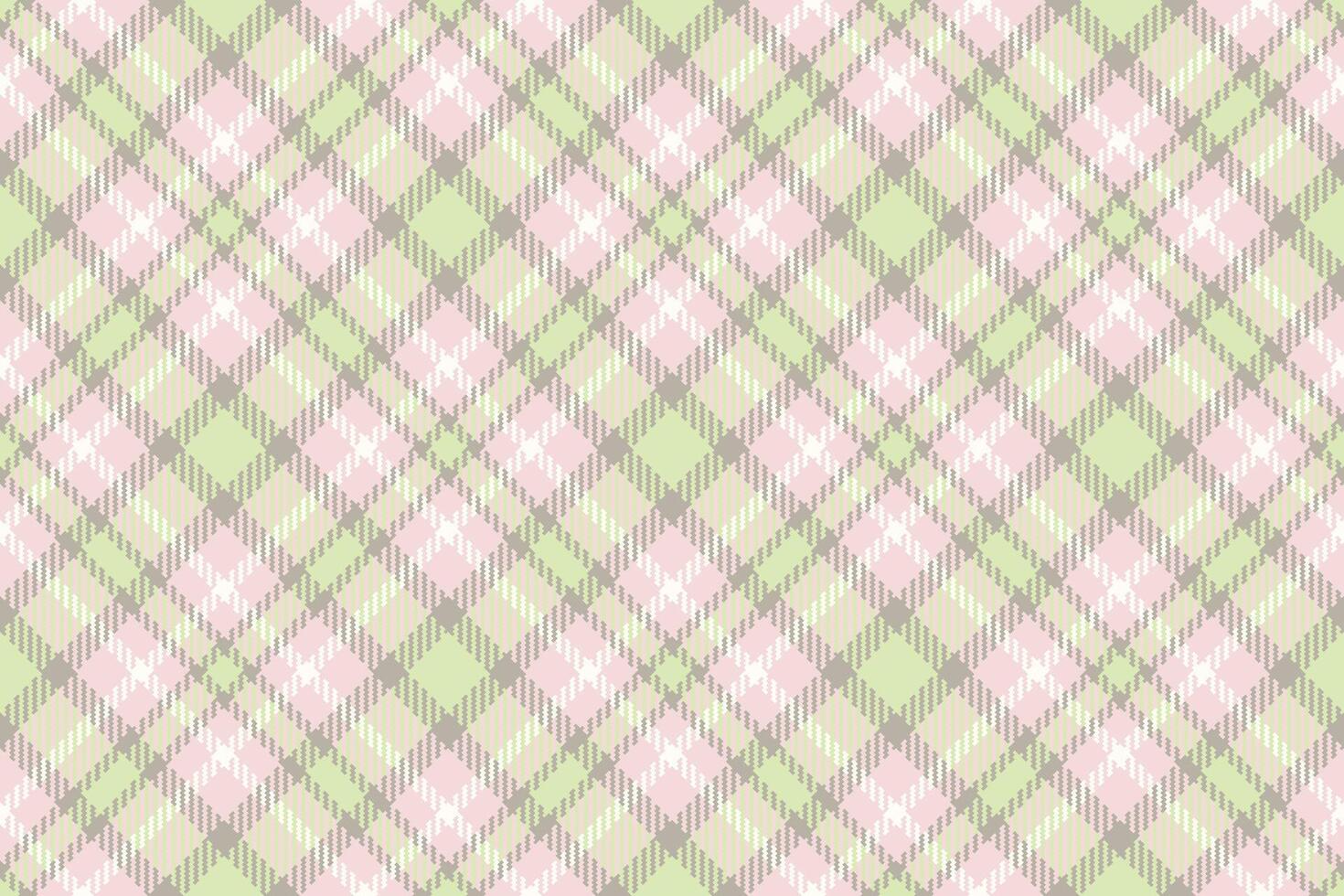 Elegant pastel plaid pattern in soft pink, lime green, and gray. Perfect for textile design, fashion, wallpaper, or website backgrounds. vector