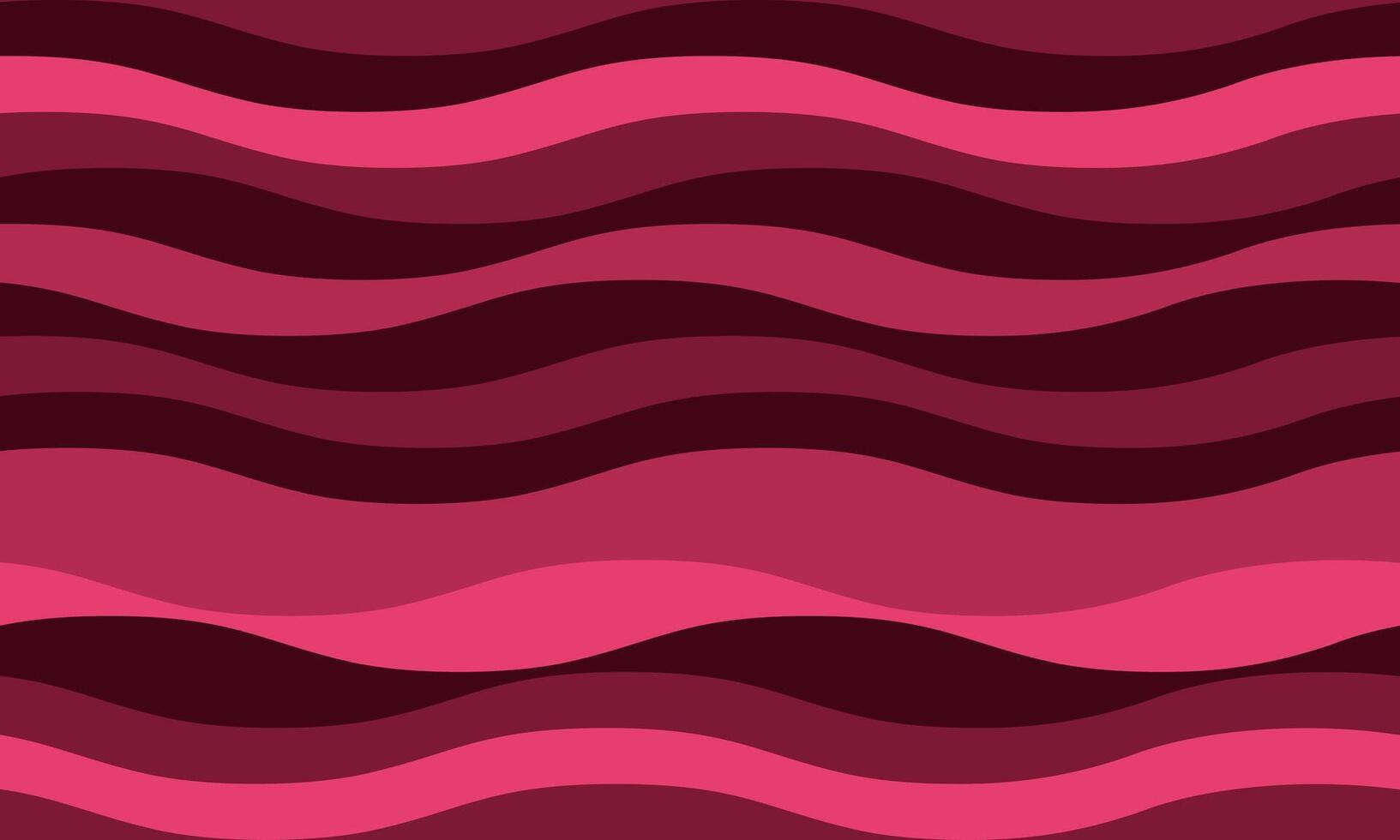 Abstract wavy stripes in shades of pink and maroon create a dynamic, seamless pattern. Perfect for backgrounds, textiles, or website design, this image evokes feelings of movement and energy. vector