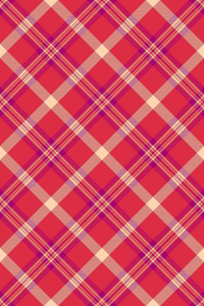Tough pattern check fabric, us tartan textile texture. Interior seamless background plaid in red and orange colors. vector