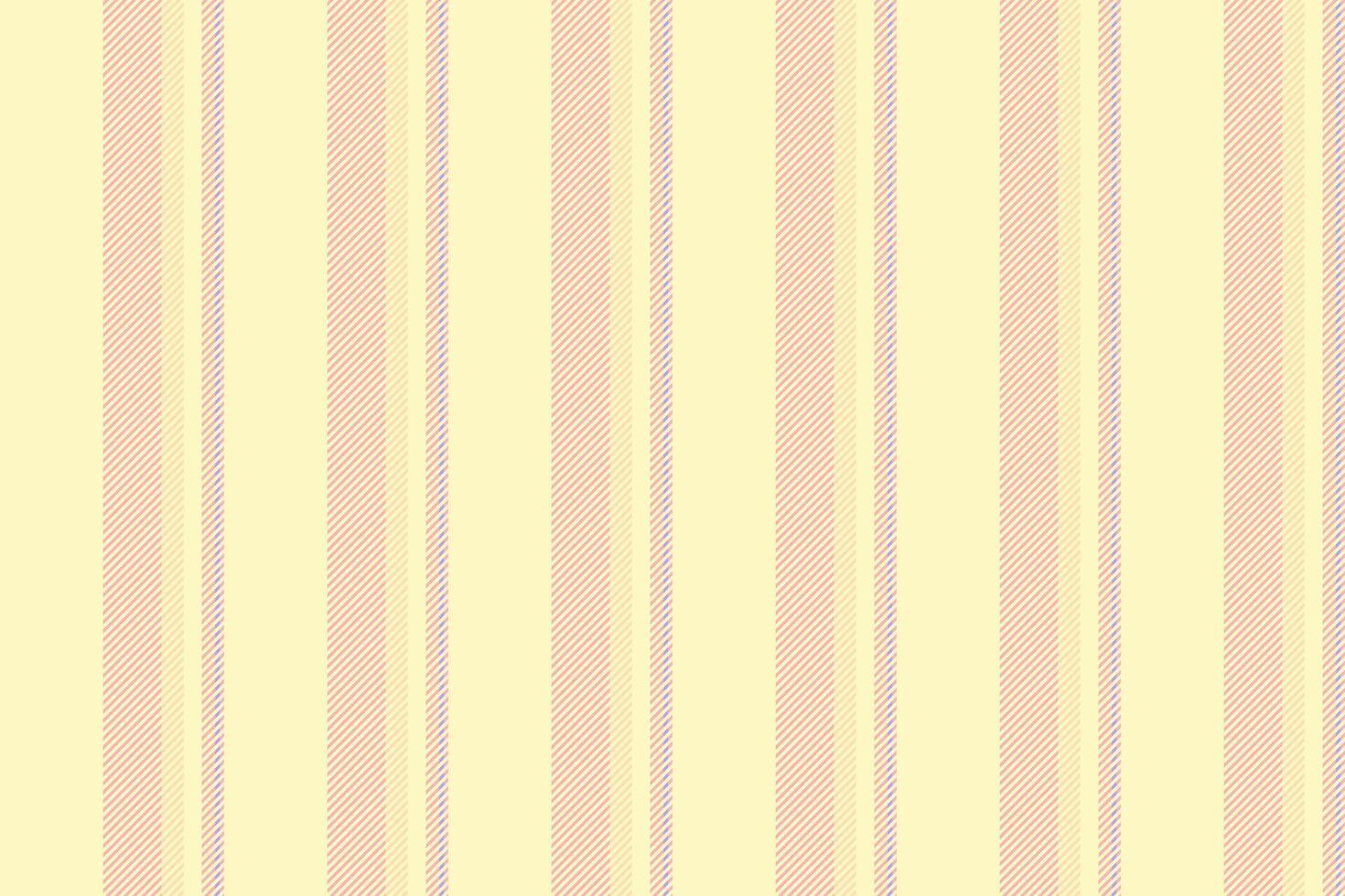 Bed textile texture, serene stripe pattern fabric. Sritain vertical seamless lines background in light and peach puff colors. vector