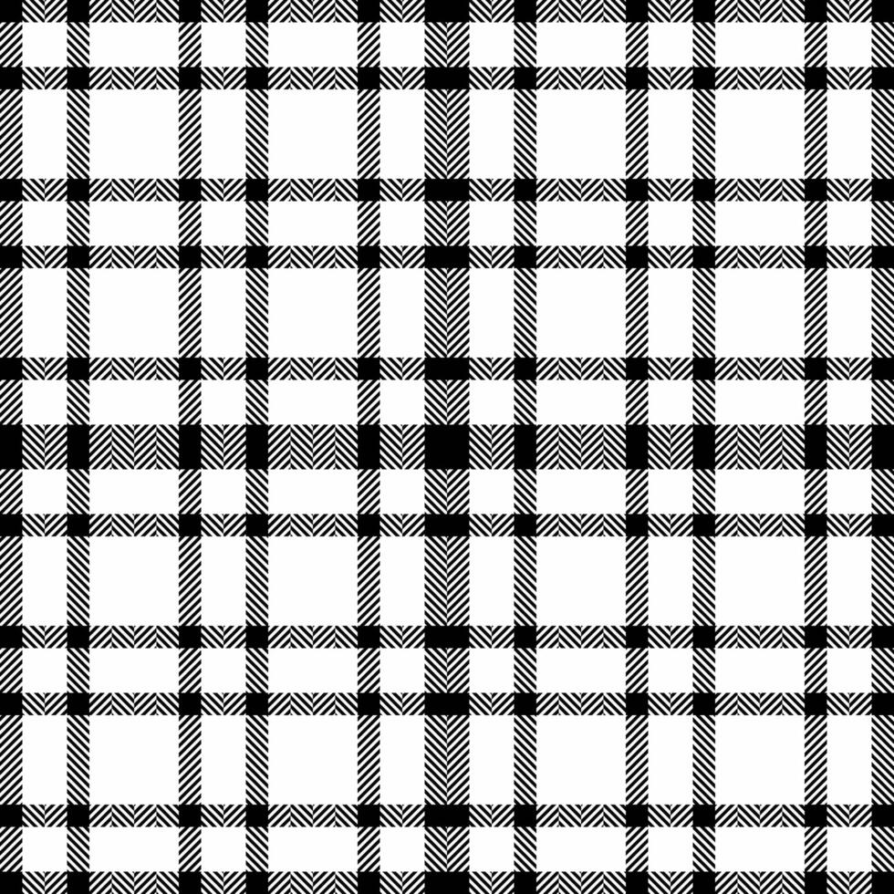 Stylish black and white plaid pattern. Perfect for textile design, website backgrounds, or fashion illustrations. Clean lines and a classic check create a versatile, timeless aesthetic. vector