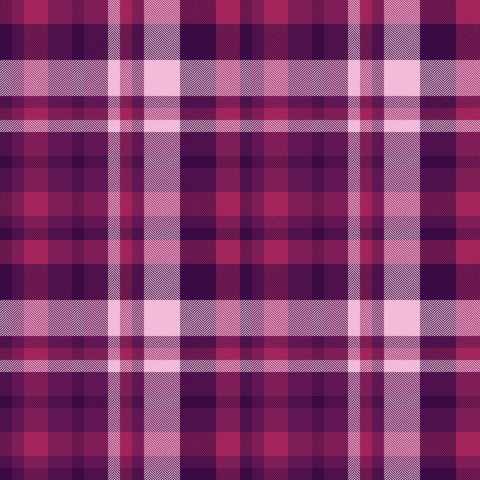 Elegant plaid pattern in varying shades of purple and pink. Ideal for backgrounds, textiles, and design projects needing a classic, yet modern touch. vector