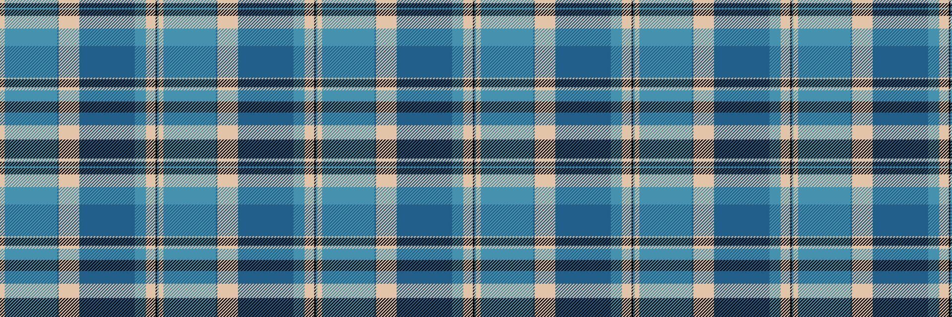 Tone tartan plaid fabric, color texture textile. Stripe pattern check seamless background in cyan and light colors. vector