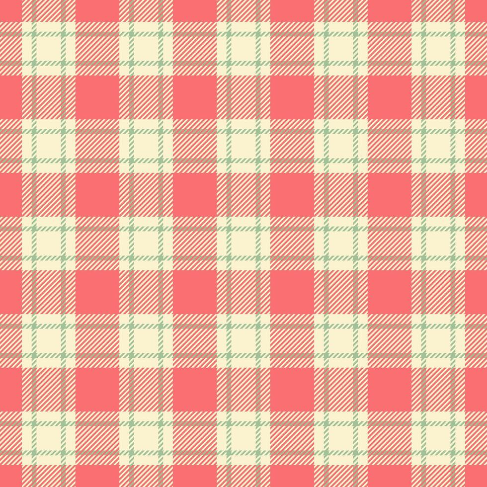 Turkish seamless pattern textile, buffalo plaid check tartan. Asymmetric background texture fabric in light and red colors. vector