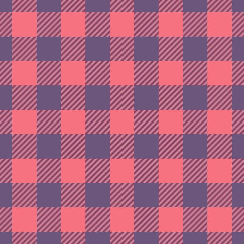 Window fabric background plaid, multi seamless texture tartan. Teenager check pattern textile in violet and red colors. vector