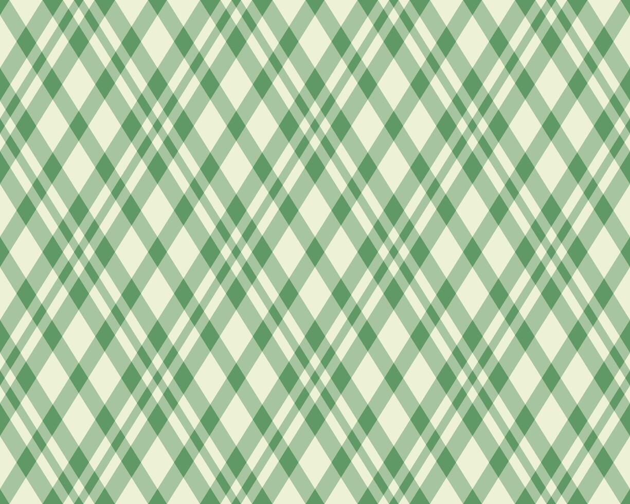 Elegant sage green and cream diagonal plaid pattern. Perfect for textile design, website backgrounds, or packaging. This subtle yet stylish design evokes feelings of calm and sophistication. vector