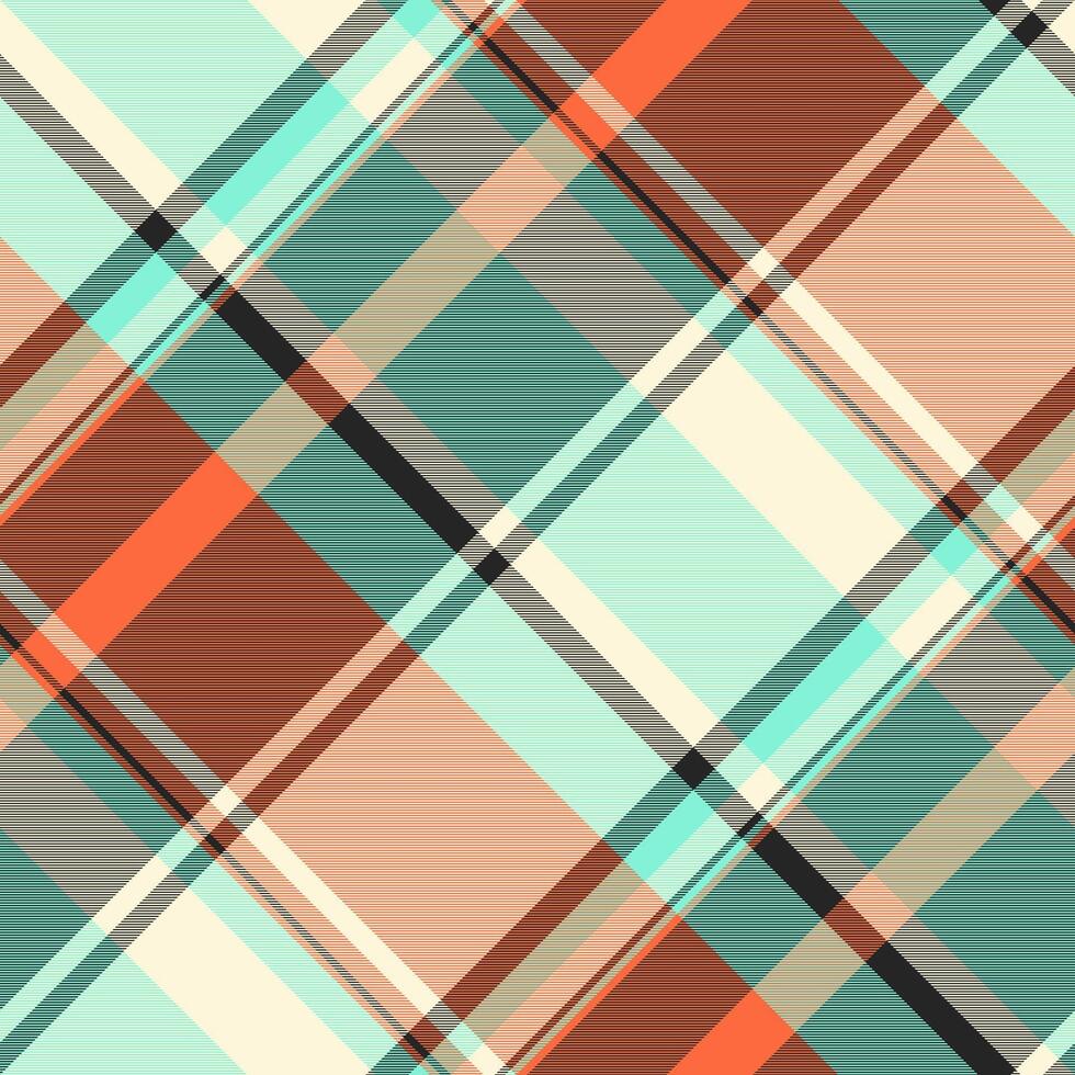 Vibrant diagonal plaid pattern in soft pastel and earthy tones. Perfect for textile designs, website backgrounds, or fashion projects. vector