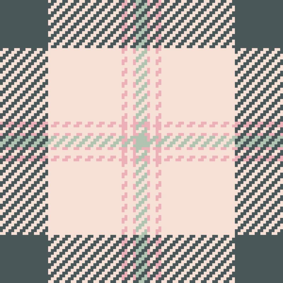 Elegant pastel pink and gray plaid pattern. Perfect for textile design, fashion, stationery, or website backgrounds. vector