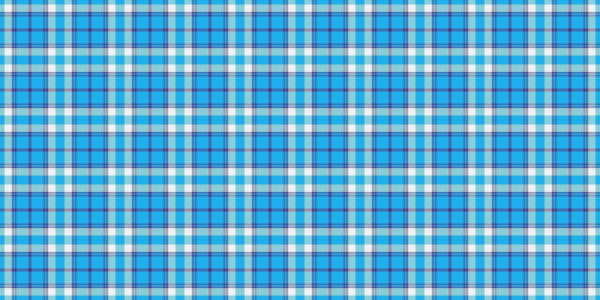 Model plaid tartan check, beautiful background fabric pattern. Delicate textile texture seamless in cyan and white colors. vector