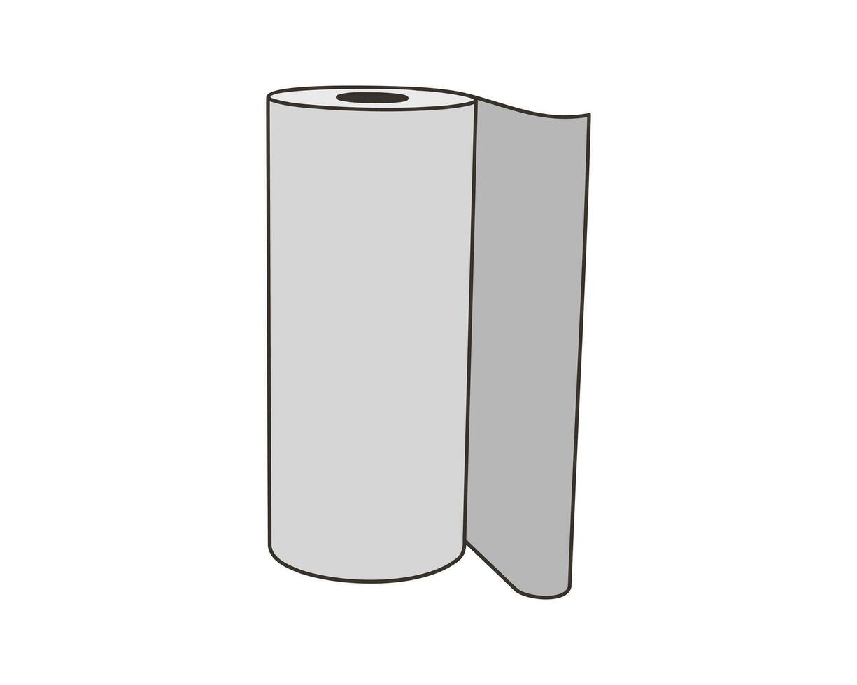Simple illustration of a roll of paper, perfect for concepts of new beginnings, potential, or endless possibilities. vector