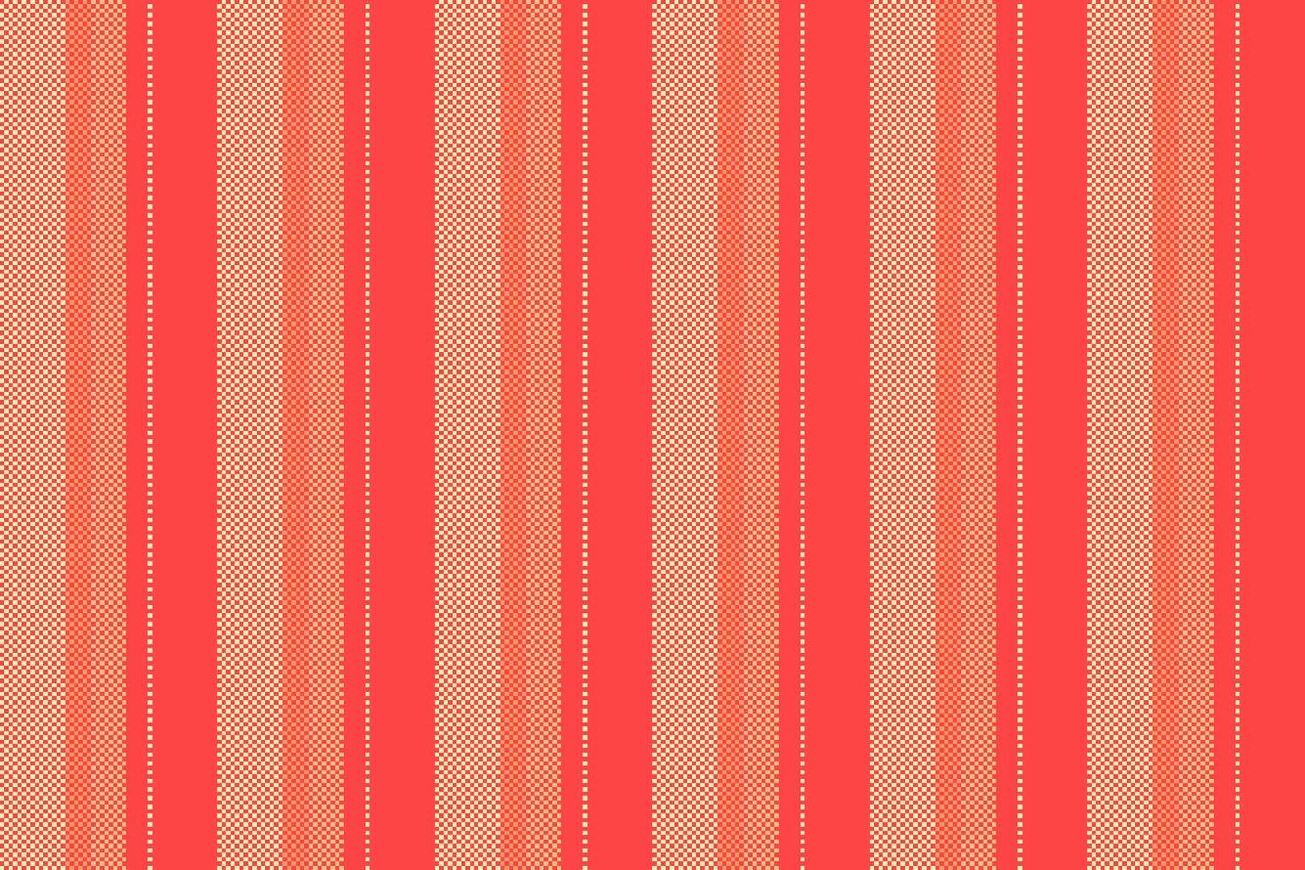 Classic stripe seamless texture, youth lines vertical. Femininity fabric textile background pattern in red and light colors. vector