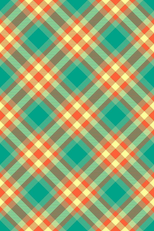 Outline plaid pattern check, stroke texture fabric . Podium tartan background seamless textile in red and teal colors. vector