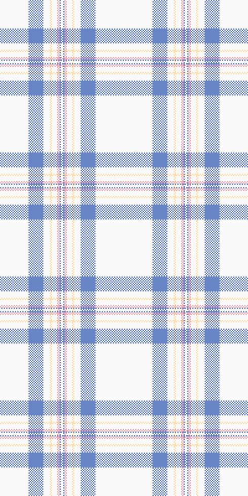 Daisy textile tartan, us texture background plaid. Track check fabric seamless pattern in white and blue colors. vector