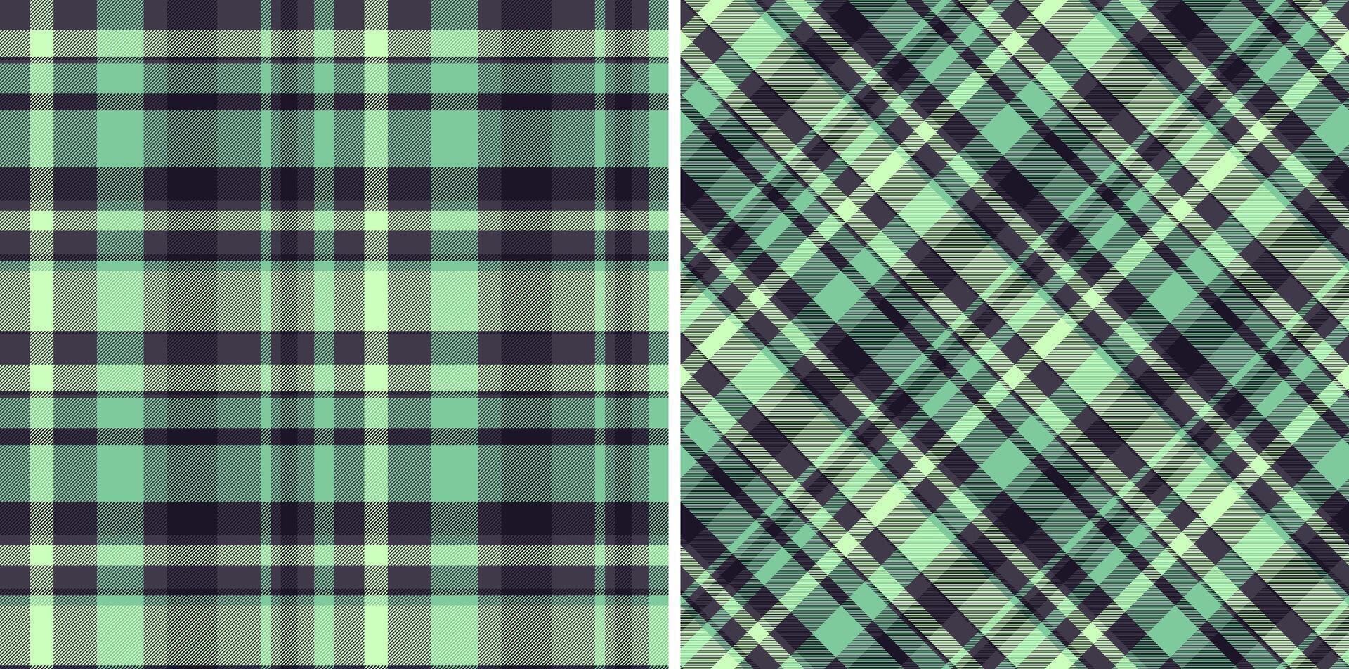 Harmonious plaid patterns in two variations, vertical and diagonal. Ideal for textile designs, backgrounds, or graphic elements. Versatile stylish. vector