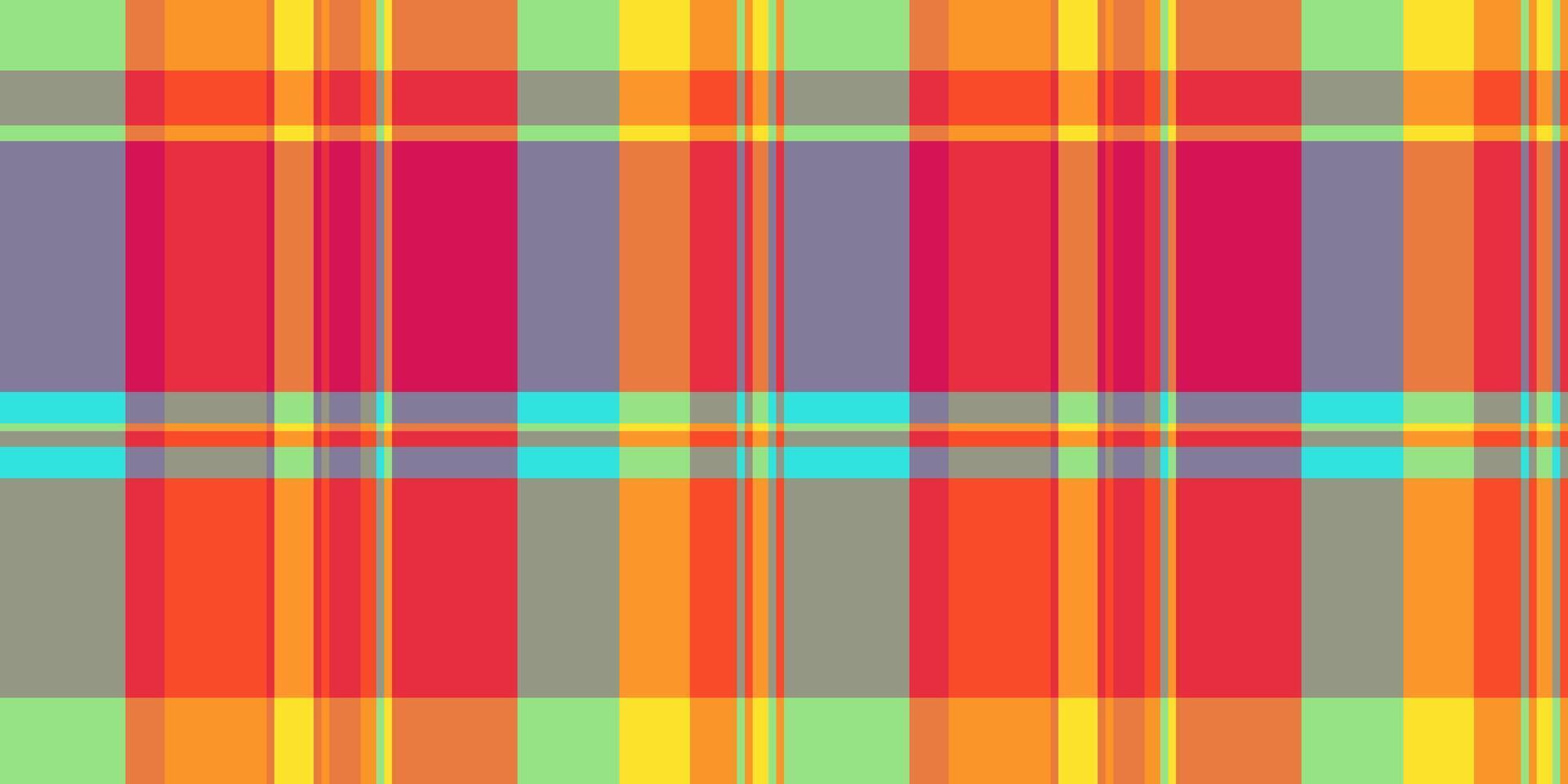 Femininity seamless plaid textile, collage check background pattern. Furniture fabric tartan texture in orange and red colors. vector