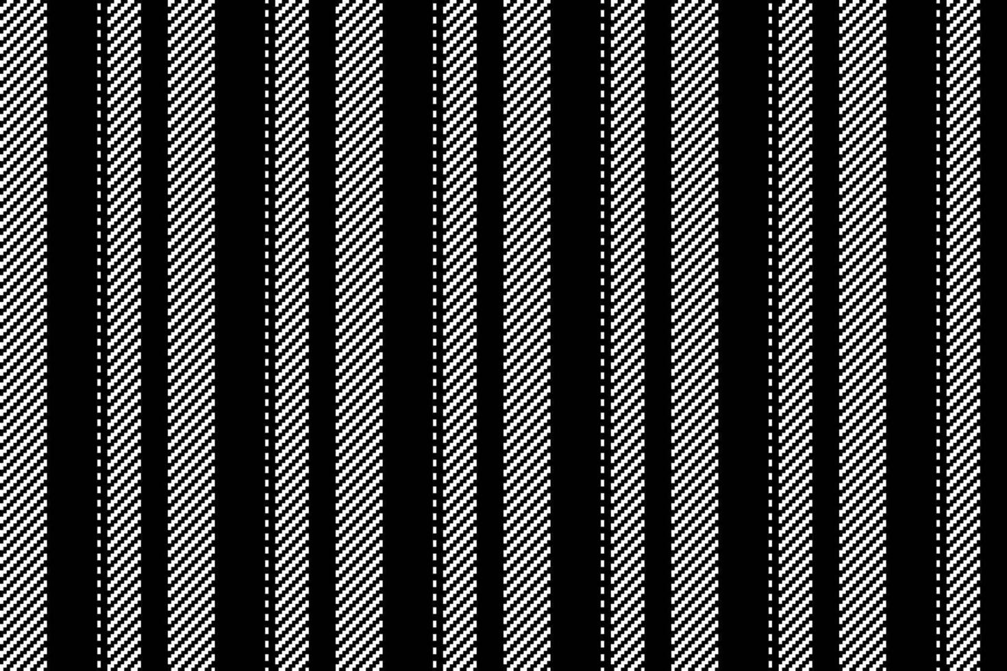 Tide textile texture , tile pattern seamless background. Pebsite fabric lines vertical stripe in black and white colors. vector