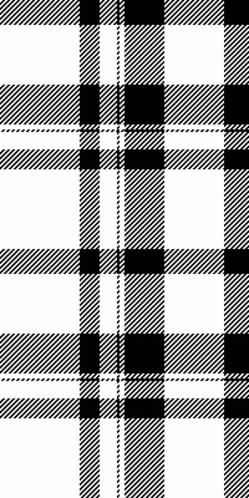 Stylish black and white plaid pattern, perfect for textile design, fashion, and website backgrounds. The crisp lines and classic check create a versatile, modern aesthetic. vector
