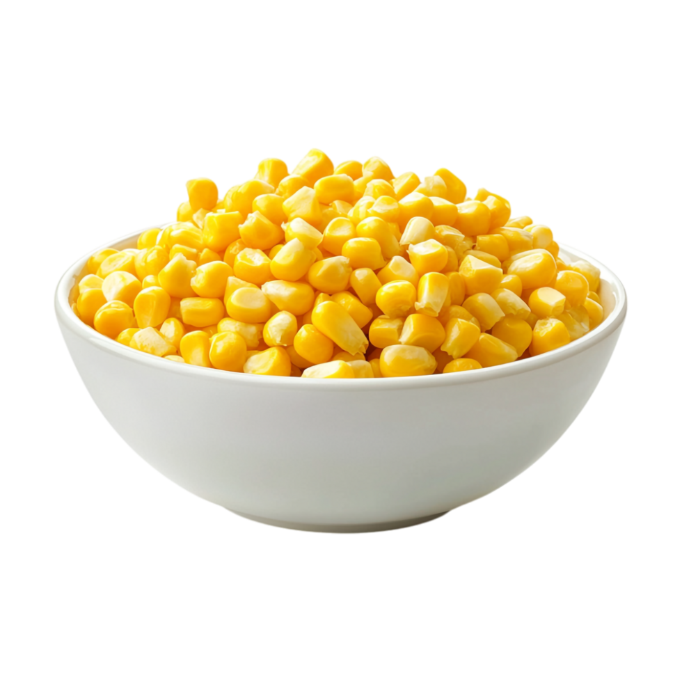 a corn in a bowl on a transparent background png