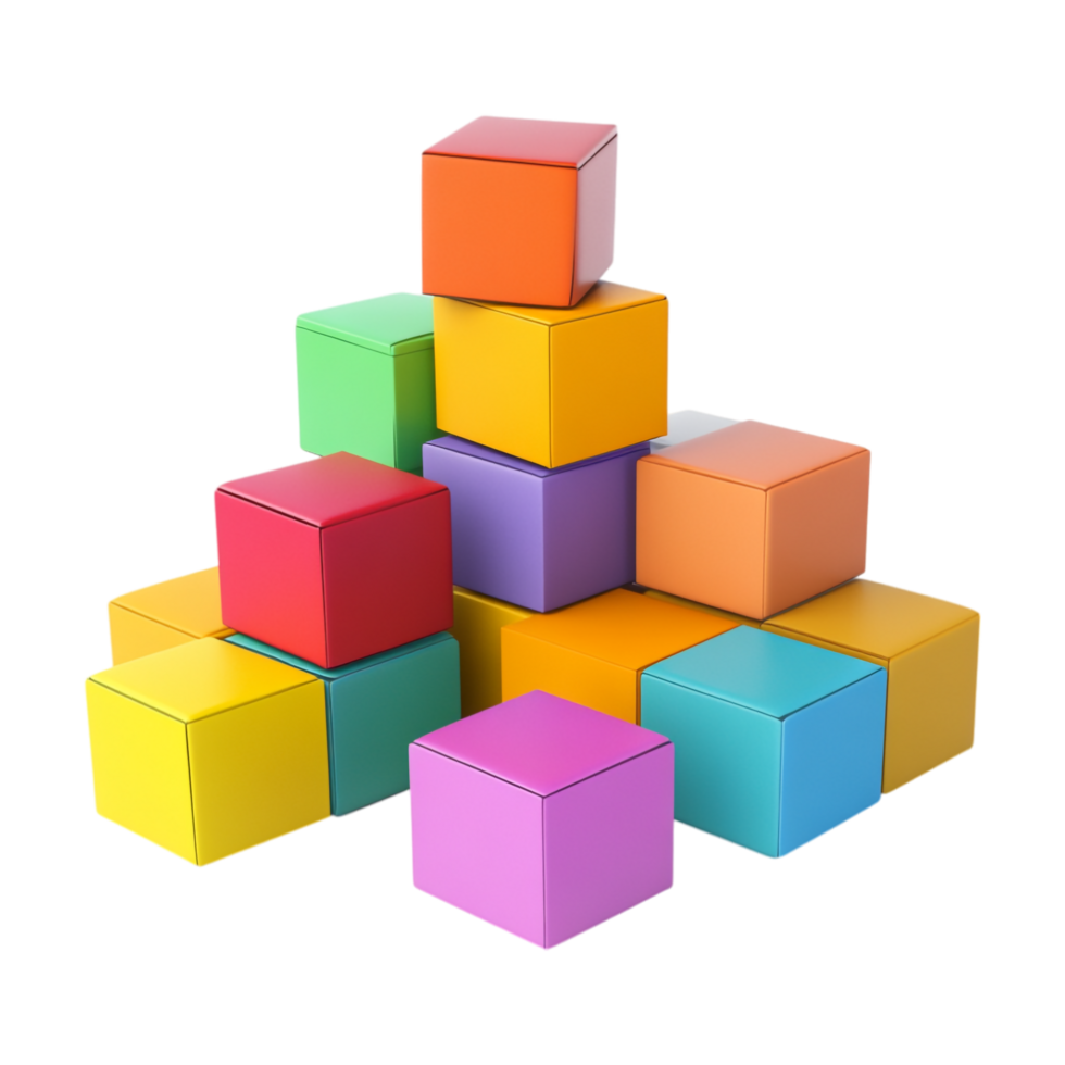 colorful blocks on a transparent background png