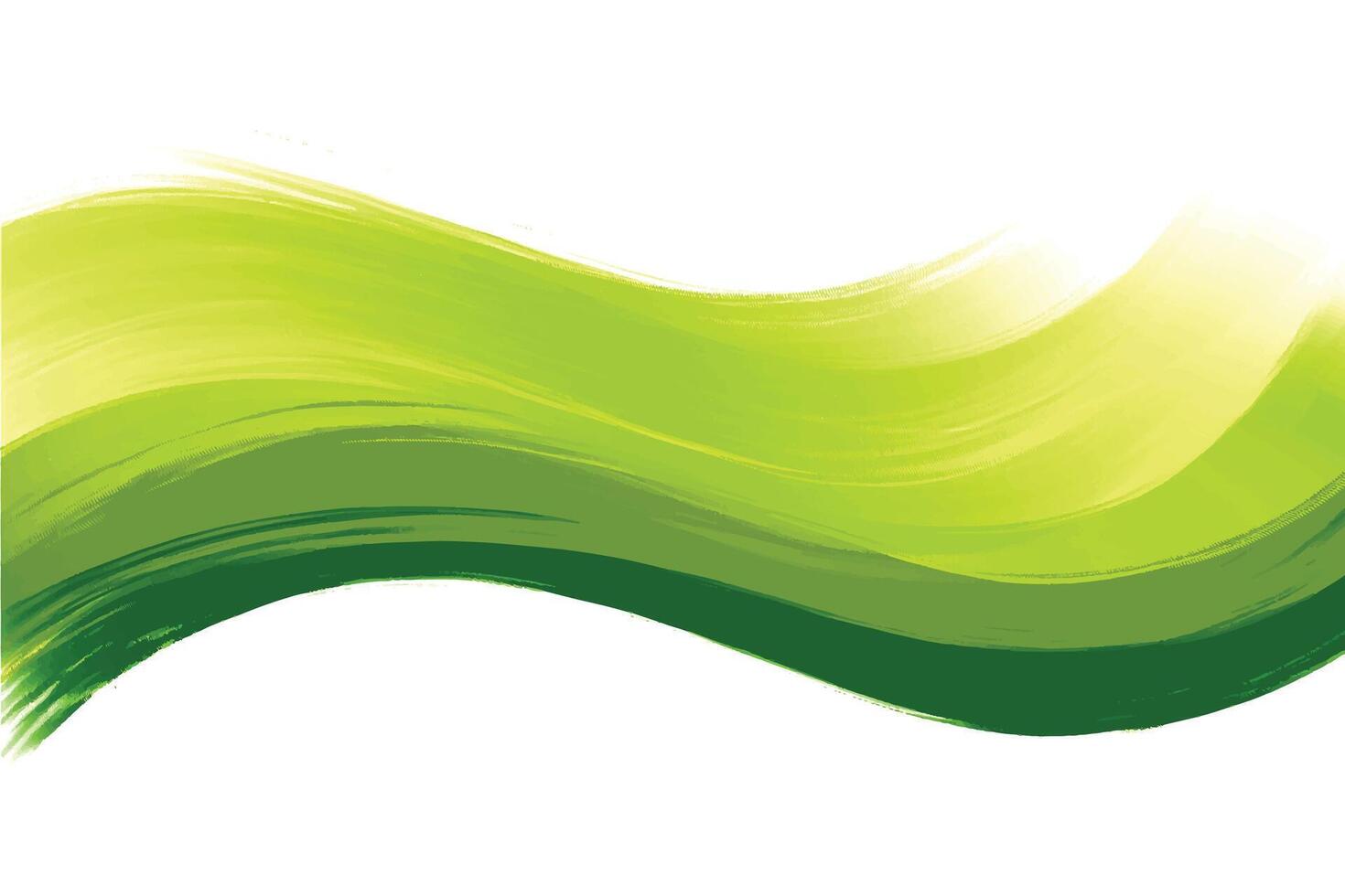 Elegant green flowing wave lines vector