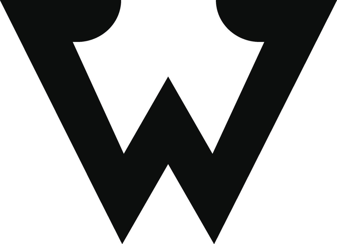 Geometric W Logo. W Letter Logo vector