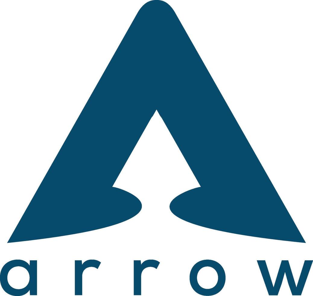 Arrow Letter A Logo Design vector