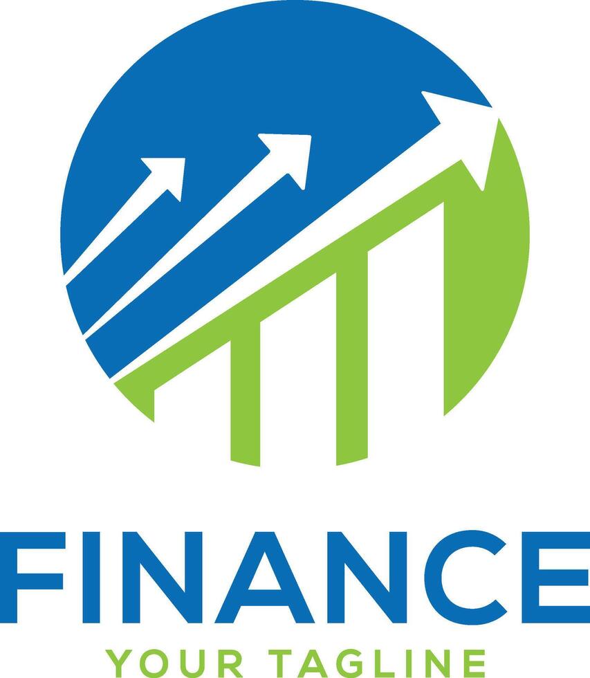 Finance Logo. Upward Trend and Growth Chart Logo vector