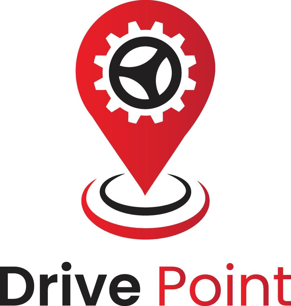 Drive Point Automotive Location Navigation Logo vector