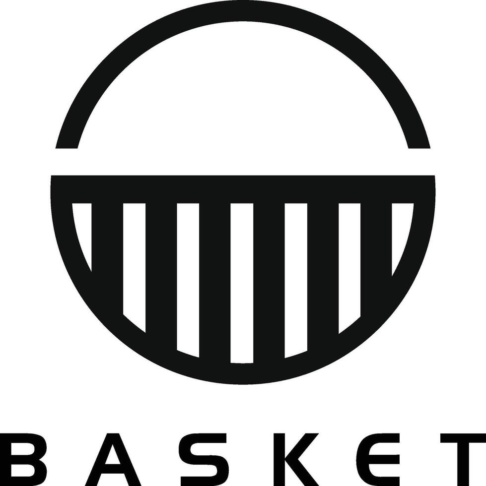 Basket Logo Modern Minimal Logo vector